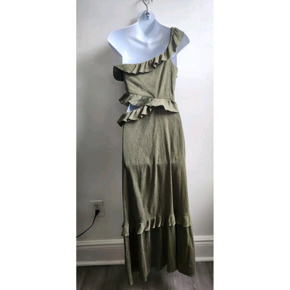 PEONY SWIMWEAR One-shoulder cutout ruffled cotton dress Size 6 - Picture 6 of 9